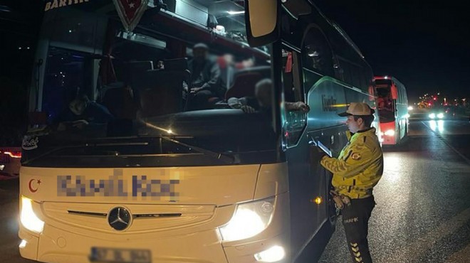 Şehirlerarası otobüslere denetim... 50 sürücüye ceza kesildi!
