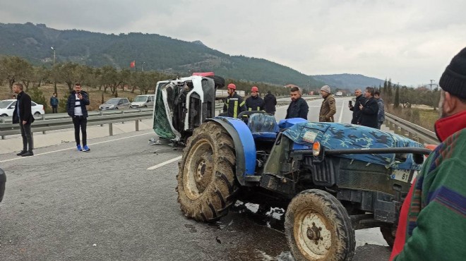 Traktörle minibüs birbirine girdi: Yaralılar var!