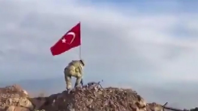 Türk bayrağı Darmık Dağı nda!