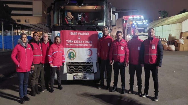 Türk Kızılay İzmir den afet bölgesine yardım