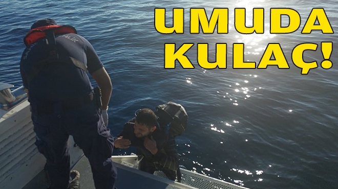 Umuda kulaç... Yüzerek Yunanistan'a geçmeye çalıştı!