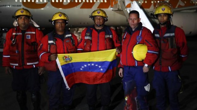 Venezuela dan 50 kişilik arama kurtarma ekibi