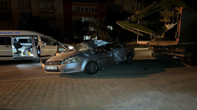 Virajı alamadı... Park halindeki kamyona çarptı!