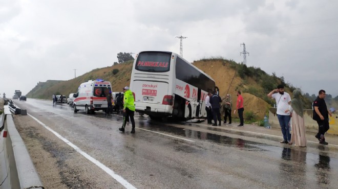 Yolcu otobüsü şarampole düştü: 10 yaralı